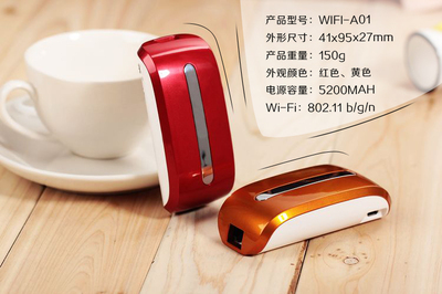 移動電源與路由器二合一 5200mAh plus 3G WiFi 戶外隨身神器